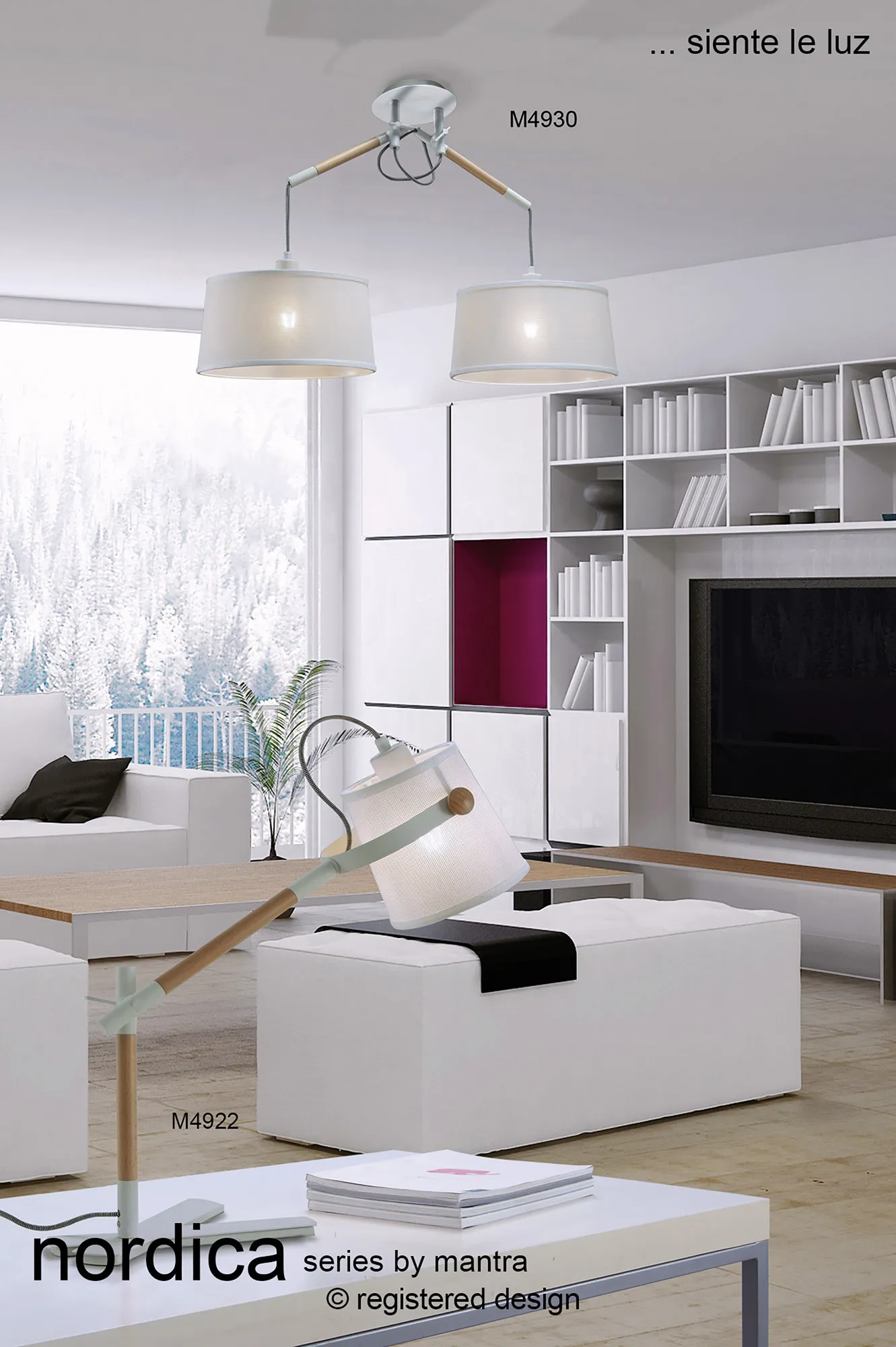 Nordica Matt White Table Lamps Mantra Desk & Task Lamps